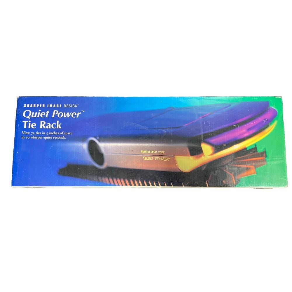 NEW Sharper Image Design Quiet Power Tie Rack View 72 Ties